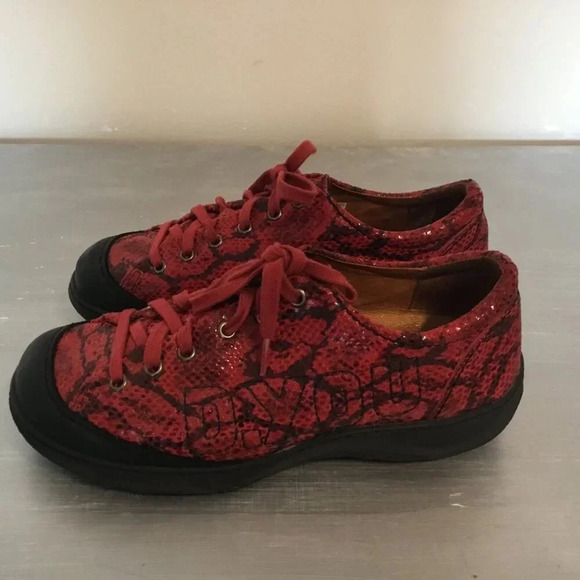 Portofino Comfort Shoes Womens  Pattern Leather Sneakers Red SZ 38 EUR - Picture 6 of 16